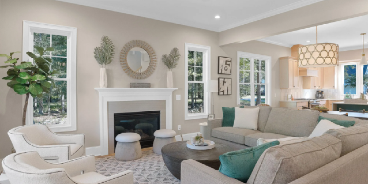 Verbena Model Home living room interior in River Bluffs Community