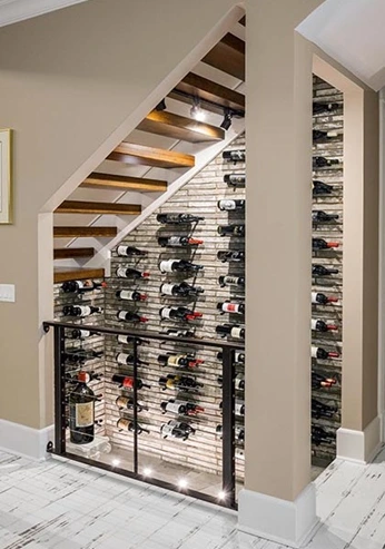 Personalize your home with things like a walk in wine closet!