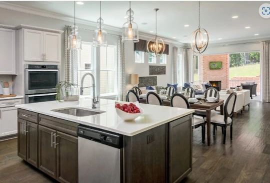 This kitchen has an open concept so the family chef can stay connected to conversation.